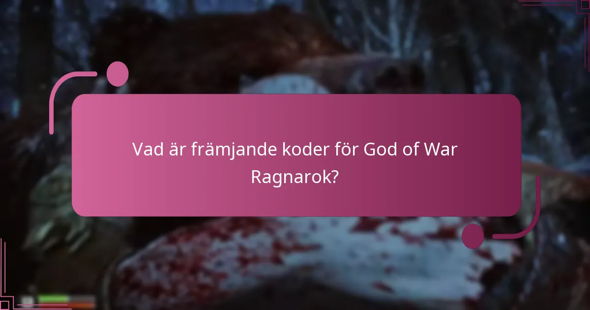 Var kan jag hitta främjande koder för God of War Ragnarok?